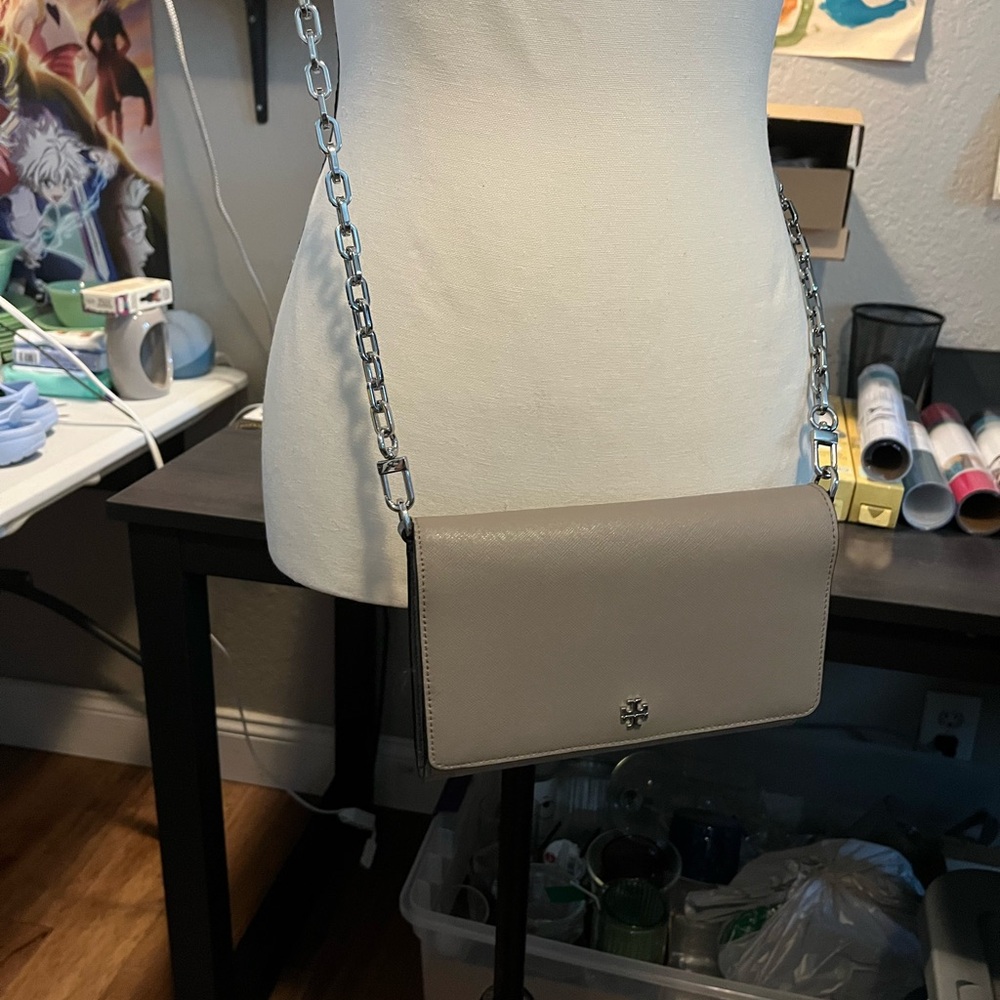 Tory Burch Taupe Crossbody Bag